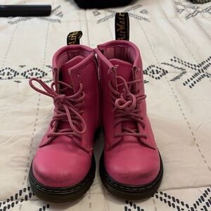 Dr. Martens Pink Combat Boots for kids